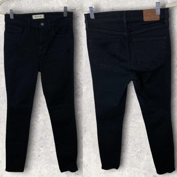 Madewell Black Roadtripper High Rise Jeans Size 26 Stretch Denim Timeless Skinny - Picture 4 of 13